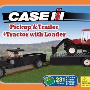 amionnette avec remorque, tracteur Case IH et fermier - 231 pièces (IMX39507)