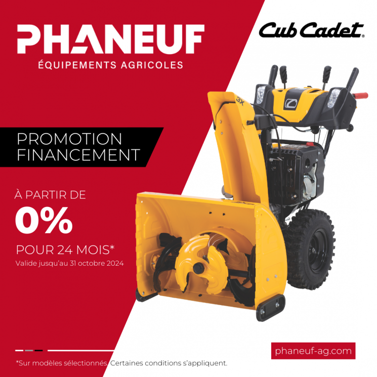 Promotion financement Cub Cadet